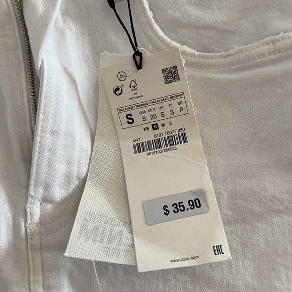 Super cute Zara white denim skirt brand new - Picture 6 of 6